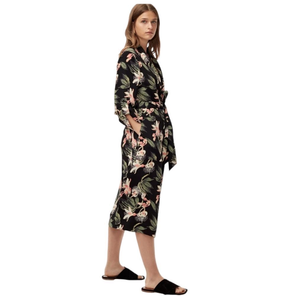 ARITZIA Babaton Khalo tropical floral wrap‎ robe dress kimono S